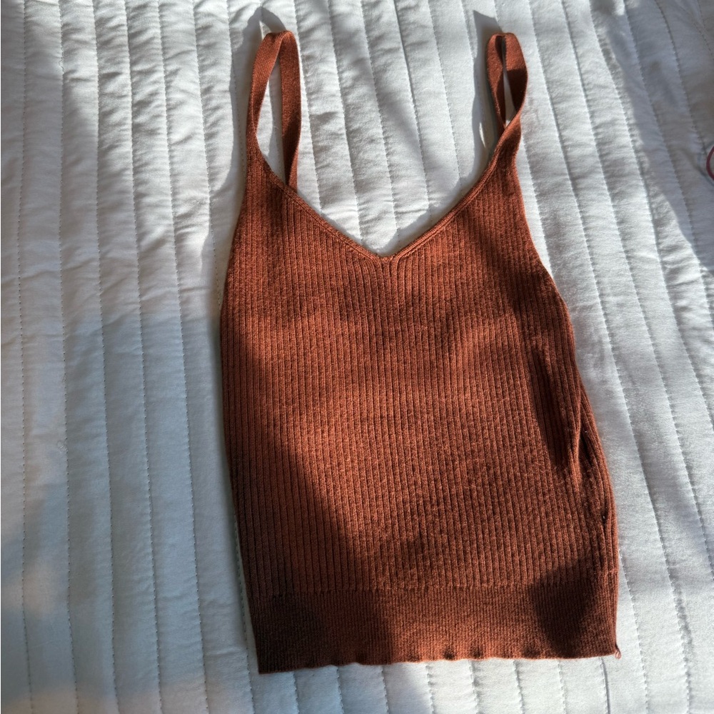 Abercrombie & Fitch Rust Knit Camisole